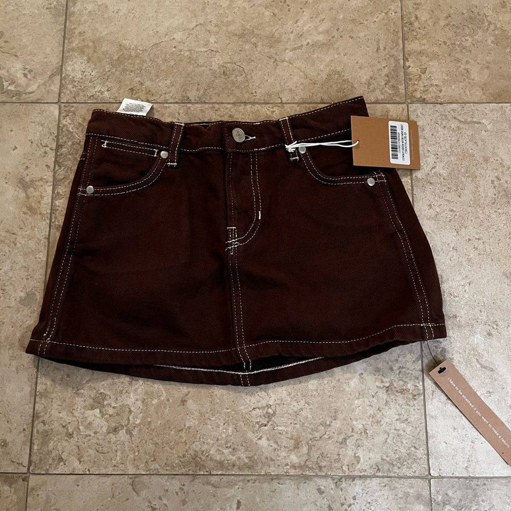 Reformation Cowboy Denim Micro Mini Skirt